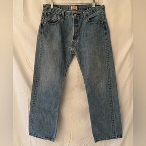 Levi's Classic Straight Men's 501 Jeans in Denim Blue 36 x 30